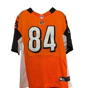 Nike NFL Gresham Bold Cincinnati Bengals Orange and Black Jersey